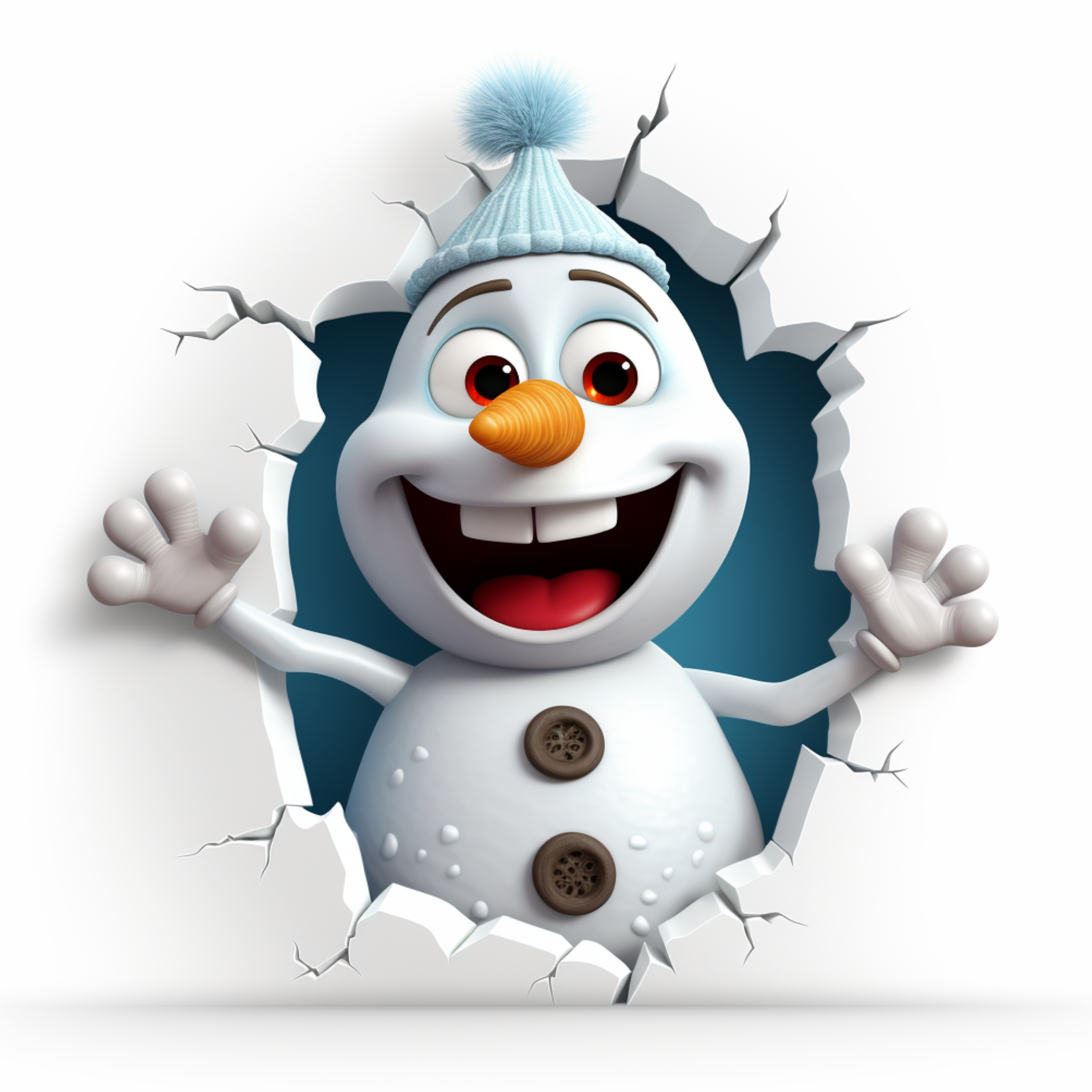 Motiv " 3D Schneemann Manny" ArtNr.: CAT